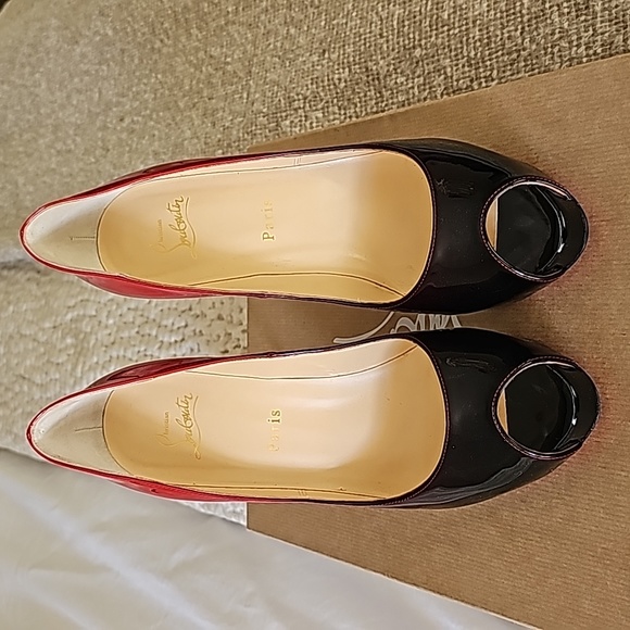 Louboutin Size 10/40 Very Prive Degrade Black/Red - Picture 3 of 8